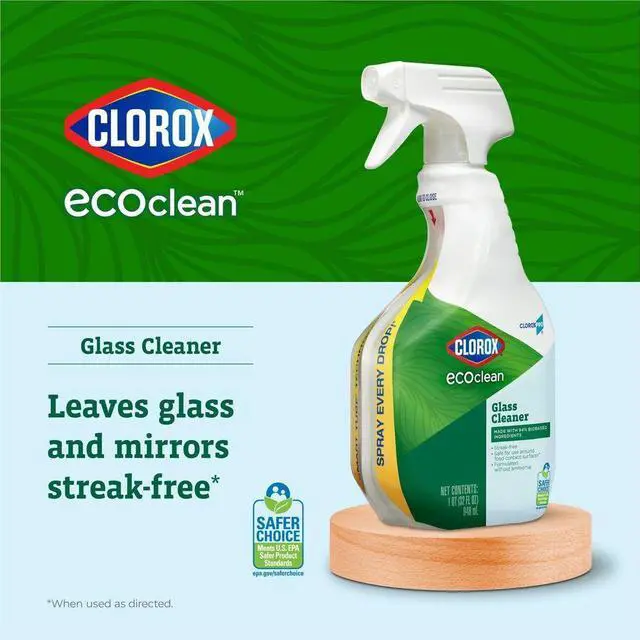Alt view image 5 of 6 - Clorox EcoClean Glass Cleaner Spray - 32 fl oz (1 quart) - 9 / Carton 60277CT