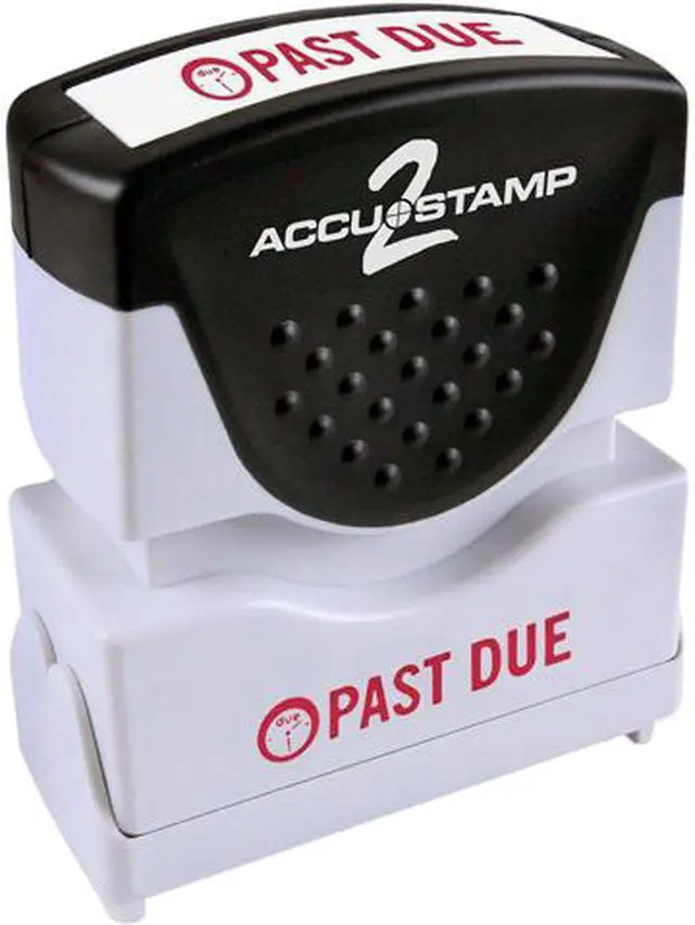 Main image of Accustamp2 035571 1 5/8 x 1/2 Red Past Due  Accustamp2 Shutter Stamp with Microban