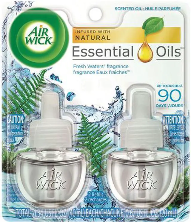 Main image of Air Wick 62338-79717 Scented Oil Refill, Fresh Waters, 0.67 oz., 2/Pack, 6 Pack/Carton