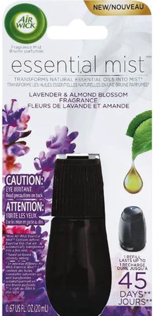 Main image of Air Wick 62338-98552 Essential Mist Refill, Lavender and Almond Blossom, 0.67 oz., 6/Carton