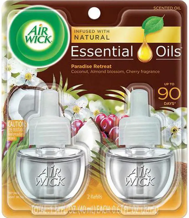 Main image of Air Wick 62338-91110 Life Scents Scented Oil Refills, Paradise Retreat, 0.67 oz., 2/Pack