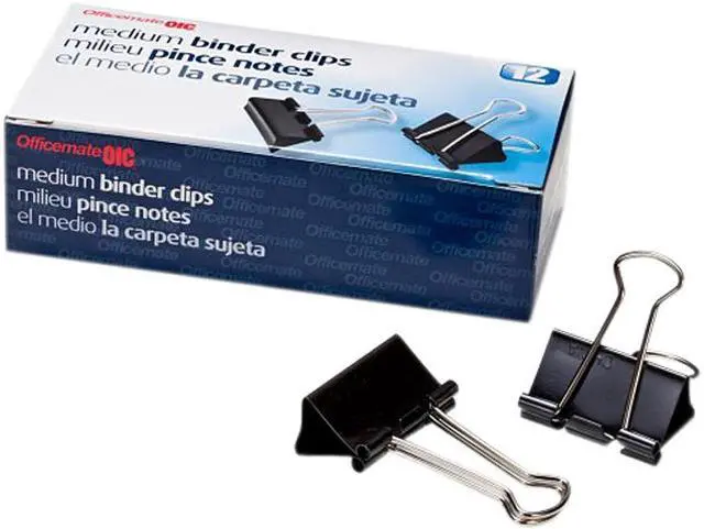 Main image of Officemate 99050PK Binder Clips - Medium - 0.8" Width - 62.5 mil Size Capacity