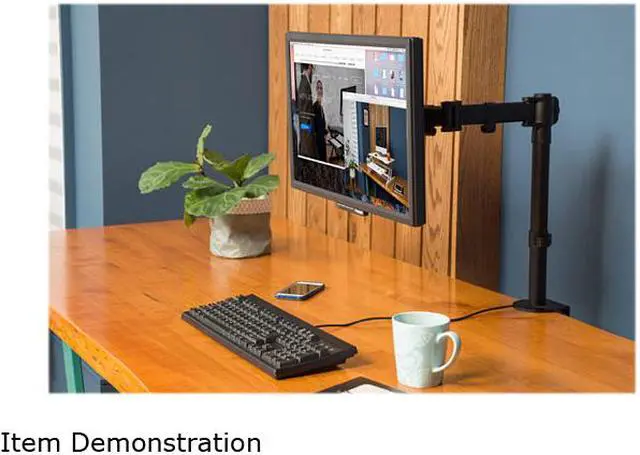 Alt view image 4 of 4 - Rocelco DM1 Double Articulated Desktop Mount