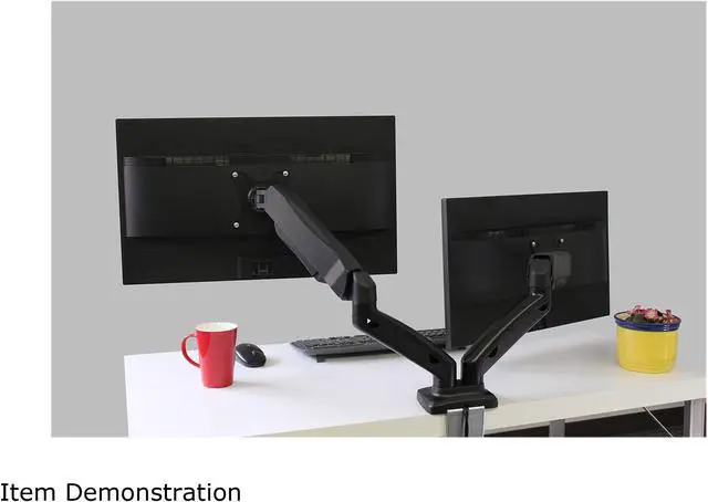 Alt view image 5 of 9 - Rocelco MA2 Dual Monitor Arm with Motion Assist, USB & Multimedia Ports (BLACK)
