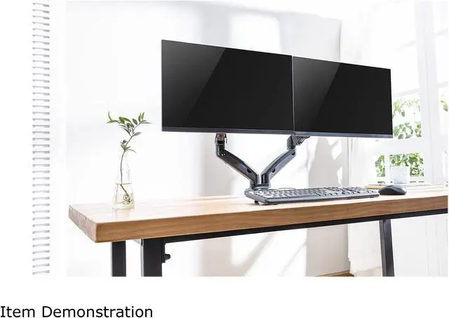 Alt view image 7 of 9 - Rocelco MA2 Dual Monitor Arm with Motion Assist, USB & Multimedia Ports (BLACK)