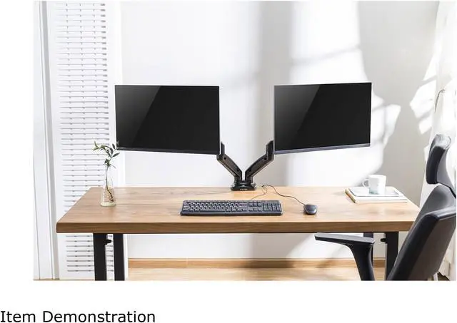 Alt view image 8 of 9 - Rocelco MA2 Dual Monitor Arm with Motion Assist, USB & Multimedia Ports (BLACK)