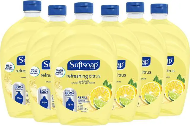 Main image of Softsoap Citrus Hand Soap Refill -  Fresh Citrus Scent - 50 fl oz (1478.7 mL) - 6/Carton  07336CT