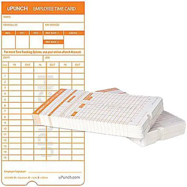 Main image of uPunch HNTC1100 Time Cards for use with the HN3000 Time Clock