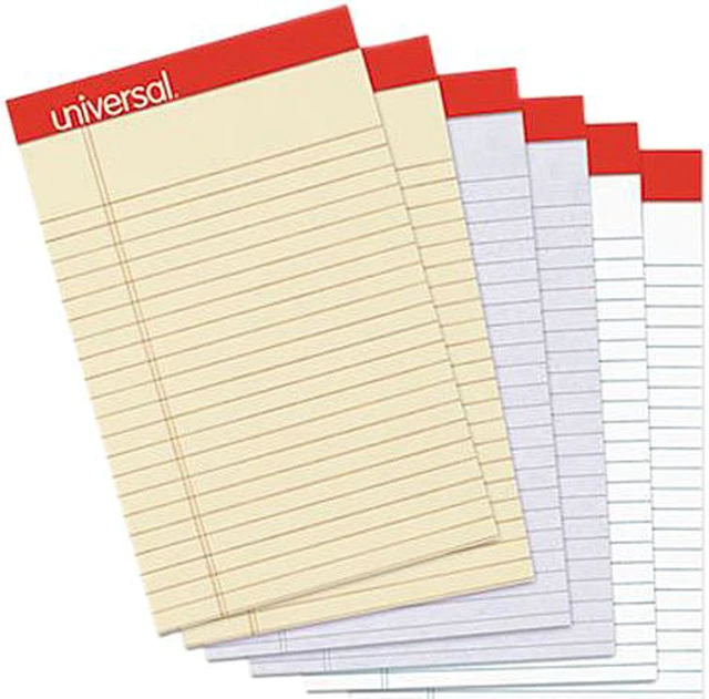 Universal UNV35895 Fashion Colored Perforated Ruled Writing Pads ...