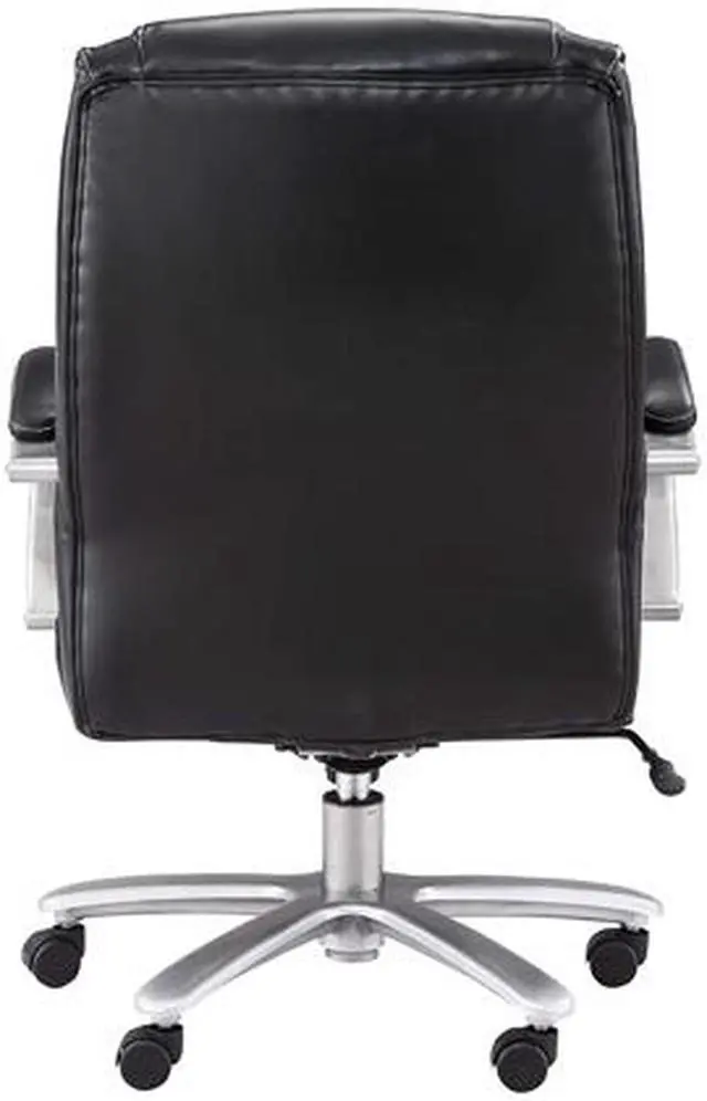 Alt view image 4 of 7 - Safco 3502BL Big & Tall Leather High-Back Task Chair