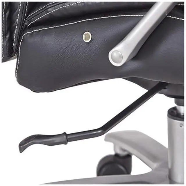 Alt view image 5 of 7 - Safco 3502BL Big & Tall Leather High-Back Task Chair
