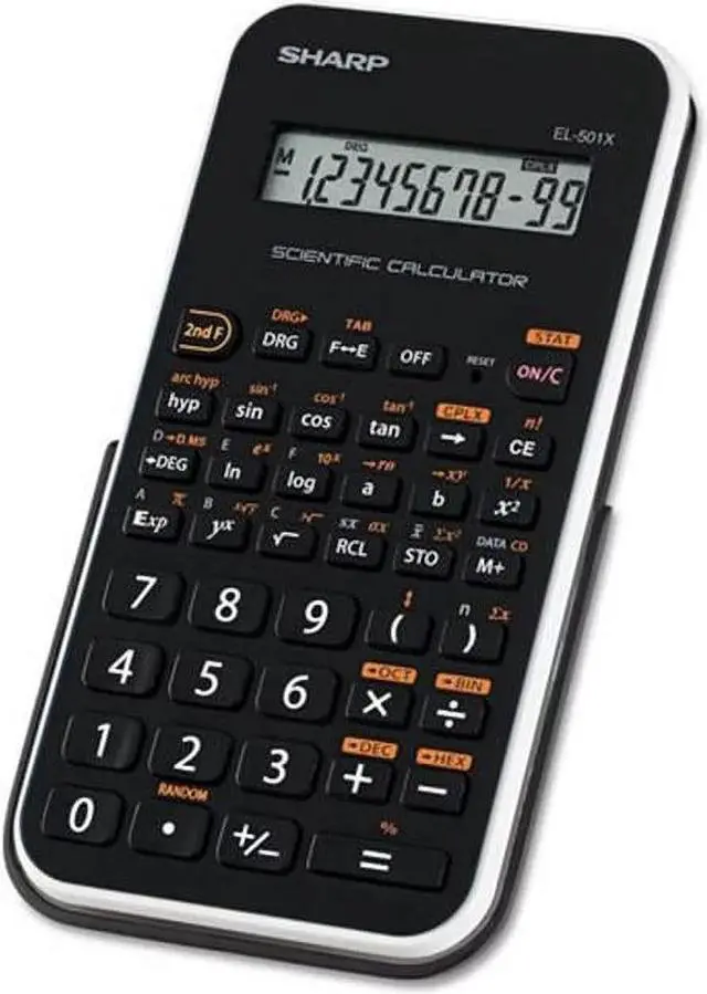 Alt view image 2 of 3 - Sharp EL501X2BWH EL-501XBWH Scientific Calculator, 10-Digit LCD