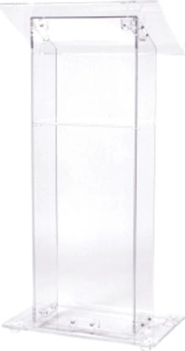 Main image of Oklahoma Sound 401S-VA, Clear Acrylic Lectern Includes A Shelf