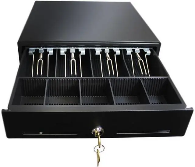 Main image of Adesso 13” POS Cash Drawer with Removable Cash Tray - 13” x 14.2” x 3.25”
