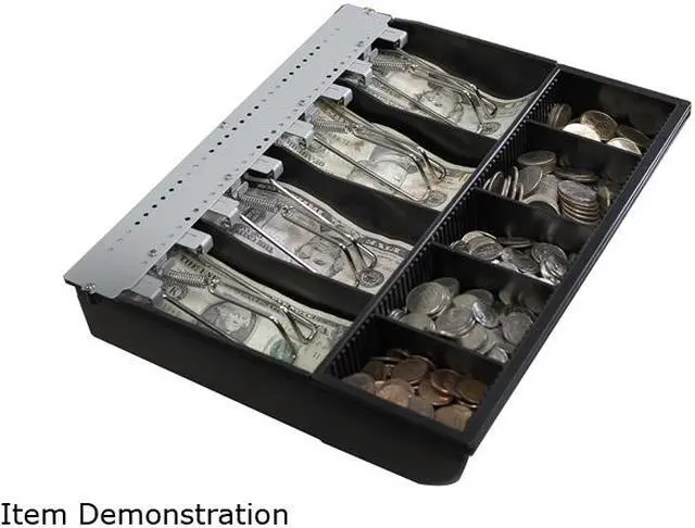 Alt view image 5 of 7 - Adesso 13” POS Cash Drawer with Removable Cash Tray - 13” x 14.2” x 3.25”