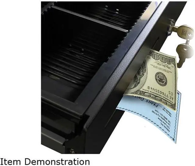 Alt view image 6 of 7 - Adesso 13” POS Cash Drawer with Removable Cash Tray - 13” x 14.2” x 3.25”