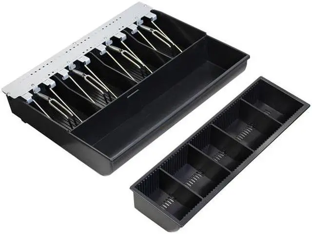 Alt view image 4 of 7 - Adesso 13” POS Cash Drawer with Removable Cash Tray - 13” x 14.2” x 3.25”