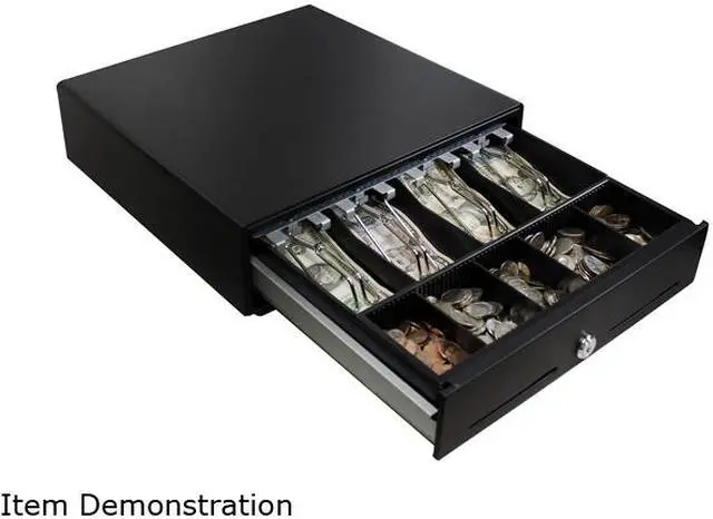 Alt view image 3 of 7 - Adesso 13” POS Cash Drawer with Removable Cash Tray - 13” x 14.2” x 3.25”