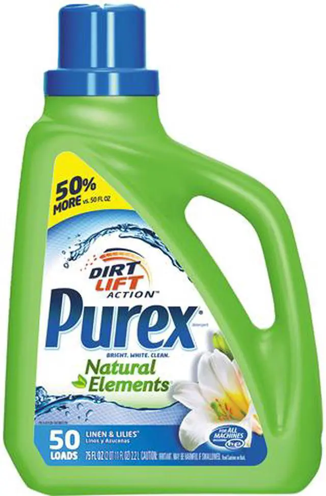 Main image of Purex 10024200011205 Ultra Natural Elements HE Liquid Detergent, Linen & Lilies, 75 oz. Bottle, 6/Carton