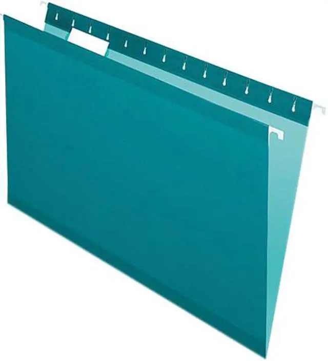 Main image of Tops 04153 1/5 TEA Pendaflex Reinforced Hanging Folders, Legal Size, Teal, 1/5 Cut, 25/BX