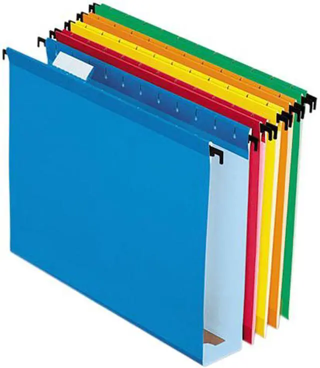Main image of Tops 6152X2 ASST Pendaflex SureHook Reinforced Extra Capacity Hanging Folders, Letter Size, Assorted Colors