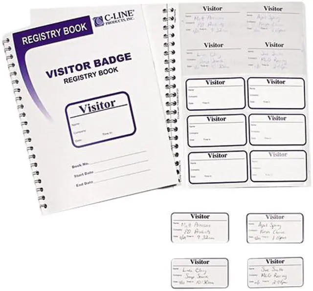 Main image of C-line 97030 Visitor Badges with Registry Log