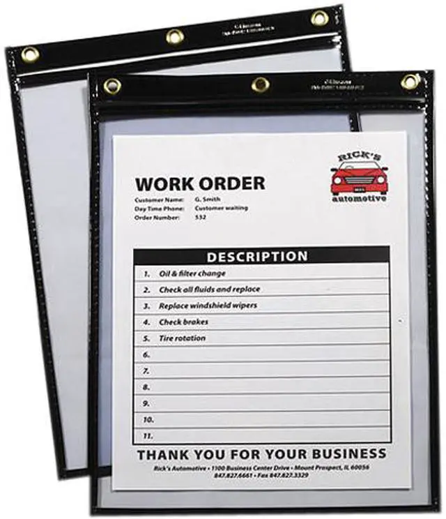 Main image of C-Line 50912 - Heavy-Duty Super Heavyweight Plus Shop Ticket Holders, Black, 12 x 9, 15/BX