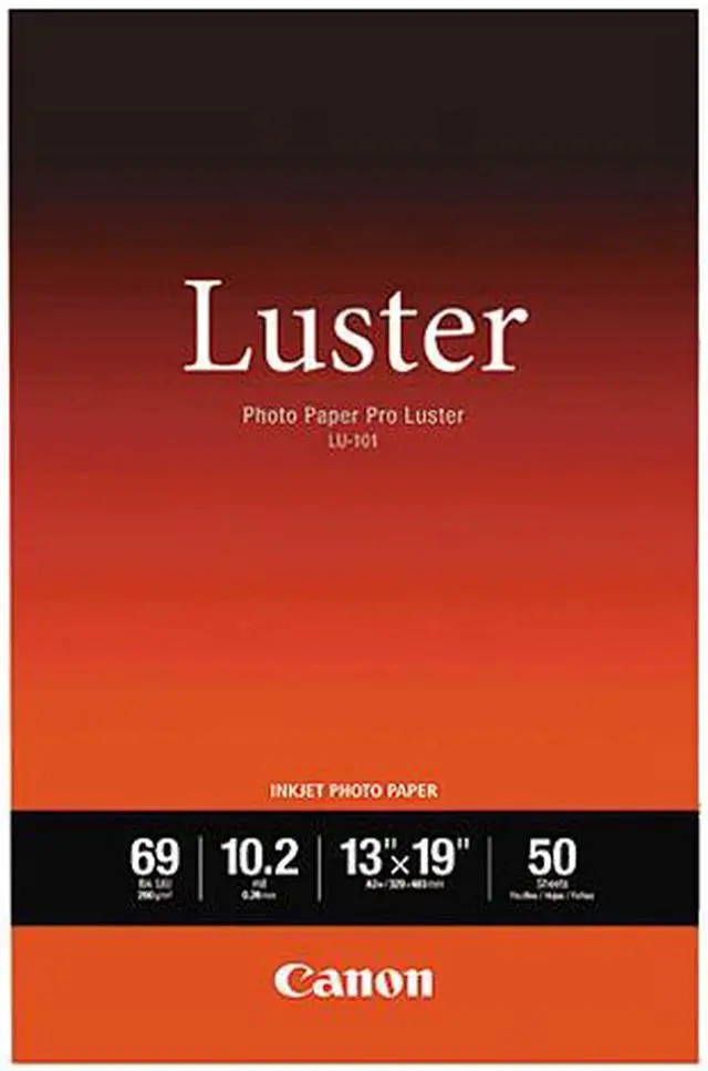 Main image of Canon LU-101 Luster  Inkjet Photo Paper (6211B005), 13" x 19", White, 50 Sheets/Pack