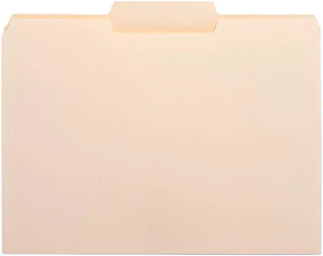 Main image of Business Source 16491 Top Tab File Folder - 8.50" Width x 11" Length Sheet Size - 0.75" Expansion - 1/3 Tab Cut - Center Tab Location - Manila - 100 / Box, 1 Box