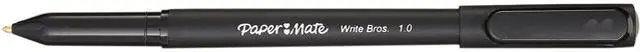 Main image of Paper Mate 3331131C Write Bros. Stick Ballpoint Pen, Medium 1mm, Black Ink/Barrel, Dozen