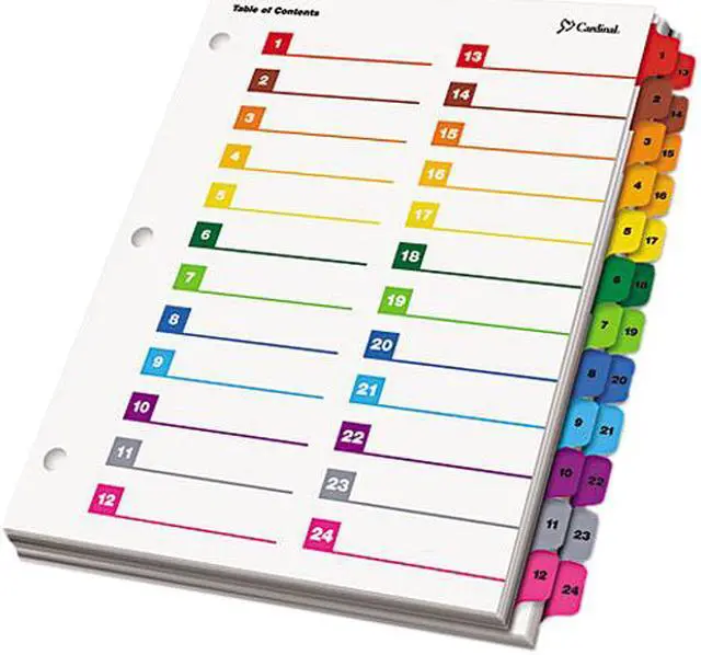 Main image of Cardinal 60990 OneStep Printable Table of Contents and Dividers - Double Column