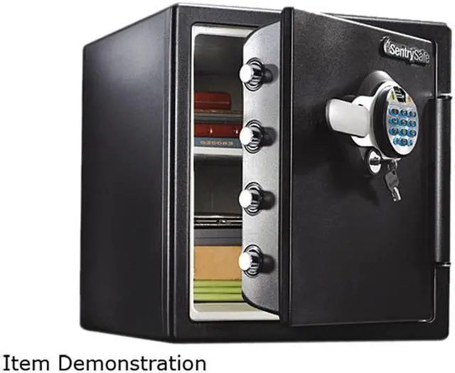 Alt view image 3 of 3 - Sentry SFW123BSC Fingerprint Fire/Water Safe, 1.23 Cu. Ft. Interior Capacity