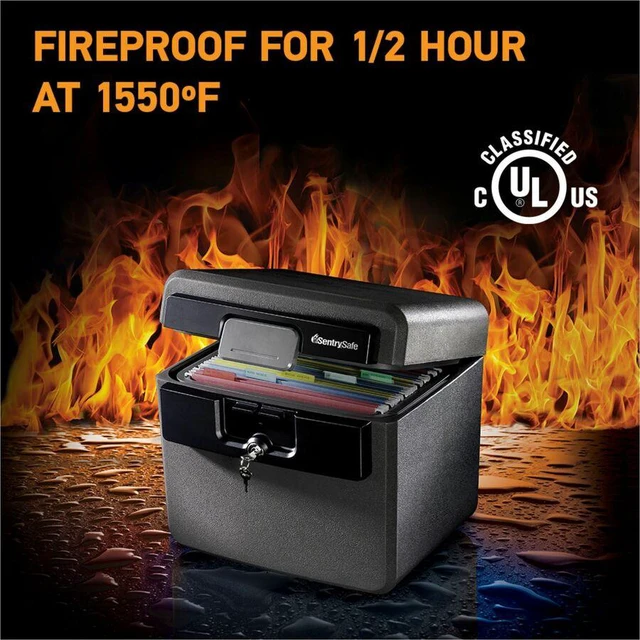 Alt view image 2 of 3 - Sentry Safe HD4100 Fire/Water Safe - 0.65 ft - Key Lock - Water Resistant, Fire Resistant - for Document, Passport, Jewellery, Digital Media, Tablet PC, Cell Phone - HD4100