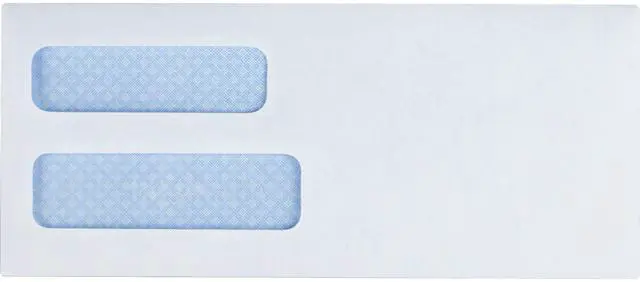 Main image of Business Source 42204 Double Window Envelopes, 3-5/8" x8-5/8", 500/Box, Wove
