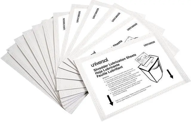 Main image of Universal RS-SLS-02 Shredder Lubricant Sheets, 5.5" x 2.8", 24/Pack