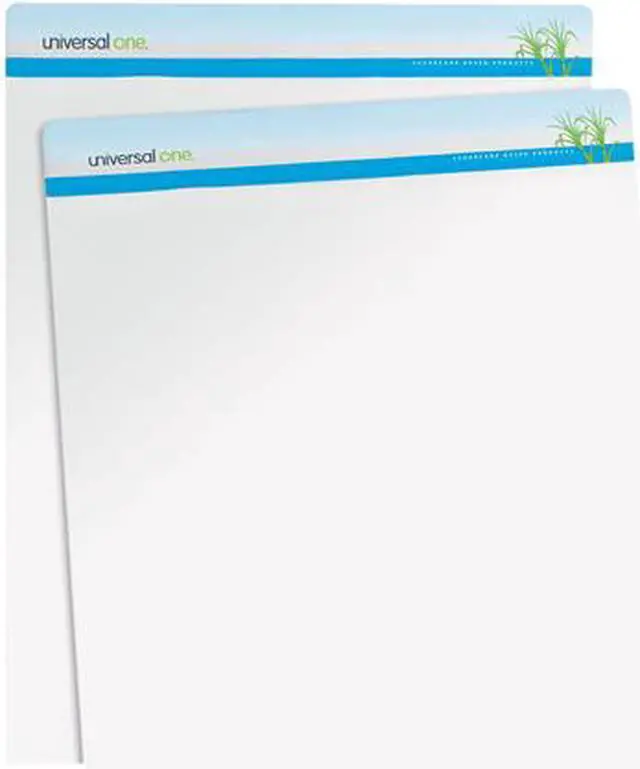 Main image of Universal UNV45600 Renewable Resource Sugarcane Based Easel Pads, 27" x 34", White, 50 Sheets, 2/Carton