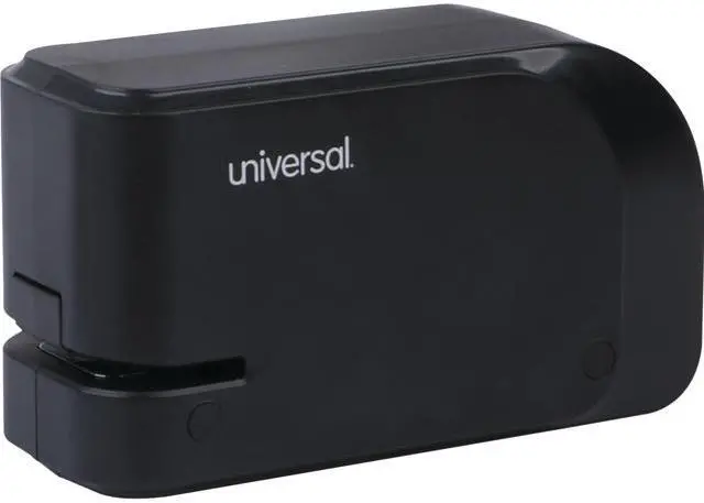 Main image of Universal UNV43120 Half-Strip Electric Stapler with Staple Channel Release Button, 20-Sheet Capacity, Black