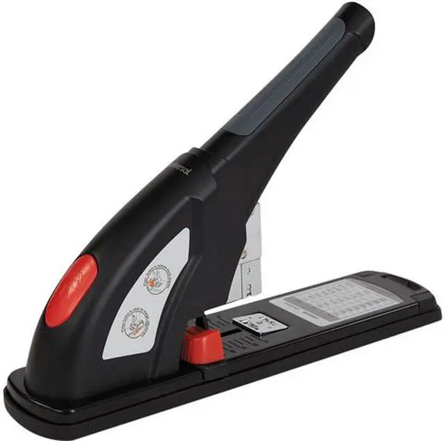 Main image of Universal UNV43048 Heavy-Duty Stapler, 200-Sheet Capacity, Black/Graphite/Red