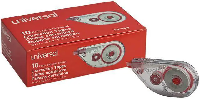 Main image of Universal UNV75612 Side-Application Correction Tape, Non-Refillable, 0.2" x 393", 10/Pack