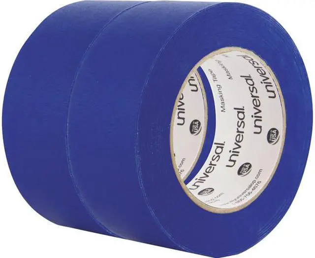 Main image of Universal UNVPT14049 Premium Blue Masking Tape with UV Resistance, 3" Core, 2" x 60 yds, Blue, 2/Pack