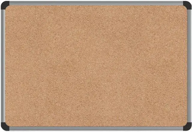 Main image of Universal UNV43712 Cork Board with Aluminum Frame, 24" x 18", Natural, Silver Frame