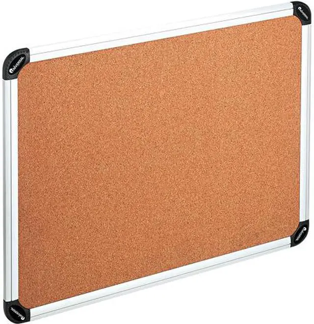 Main image of Universal UNV43714 Cork Board with Aluminum Frame, 48" x 36", Natural, Silver Frame