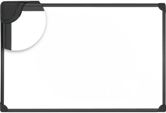 Main image of Universal UNV43024 Design Series Magnetic Steel Dry Erase Board, 24" x 18", White, Black Frame