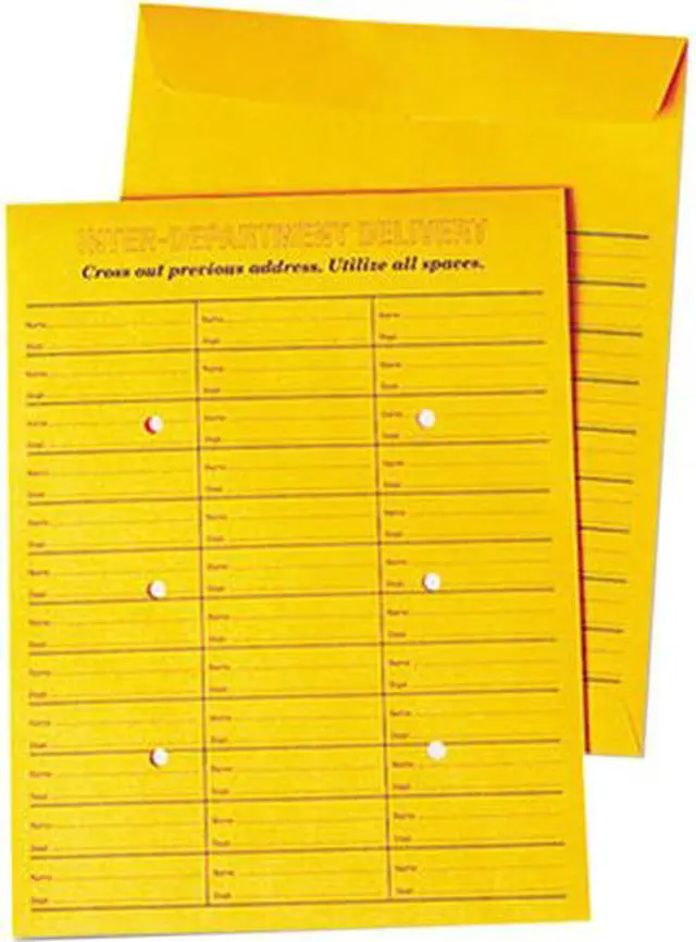 Main image of Universal UNV63570 Deluxe Interoffice Press & Seal Envelopes, #97, Two-Sided Three-Column Format