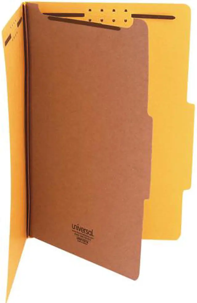 Main image of Universal UNV10214 Bright Colored Pressboard Classification Folders, 1 Divider, Legal Size