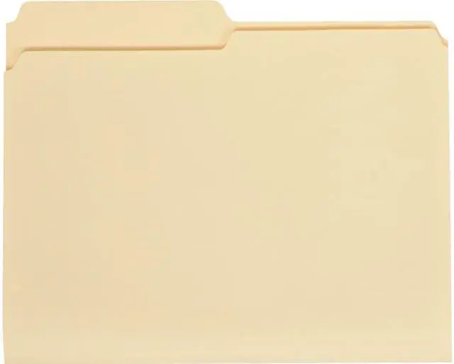 Main image of Universal UNV12112EE Top Tab Manila File Folders, 1/2-Cut Tabs, Assorted Positions, Letter Size
