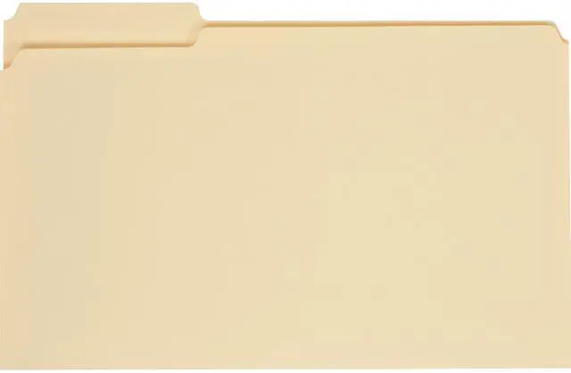 Main image of Universal UNV15113EE Top Tab Manila File Folders, 1/3-Cut Tabs, Assorted Positions, Legal Size