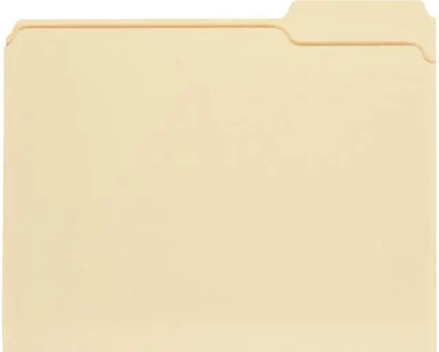 Main image of Universal UNV12123EE Top Tab Manila File Folders, 1/3-Cut Tabs, Right Position, Letter Size