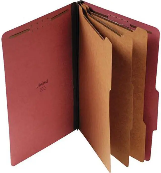 Main image of Universal UNV10295 Eight-Section Pressboard Classification Folders, 3 Dividers, Legal Size