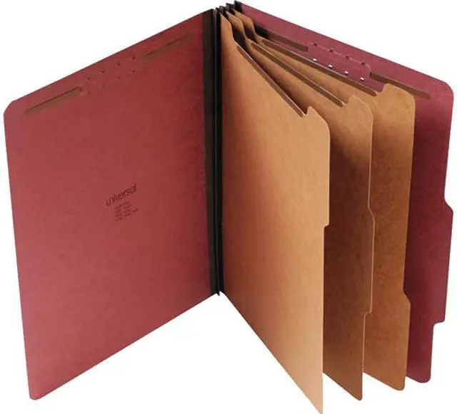 Main image of Universal UNV10290 Eight-Section Pressboard Classification Folders, 3 Dividers, Letter Size